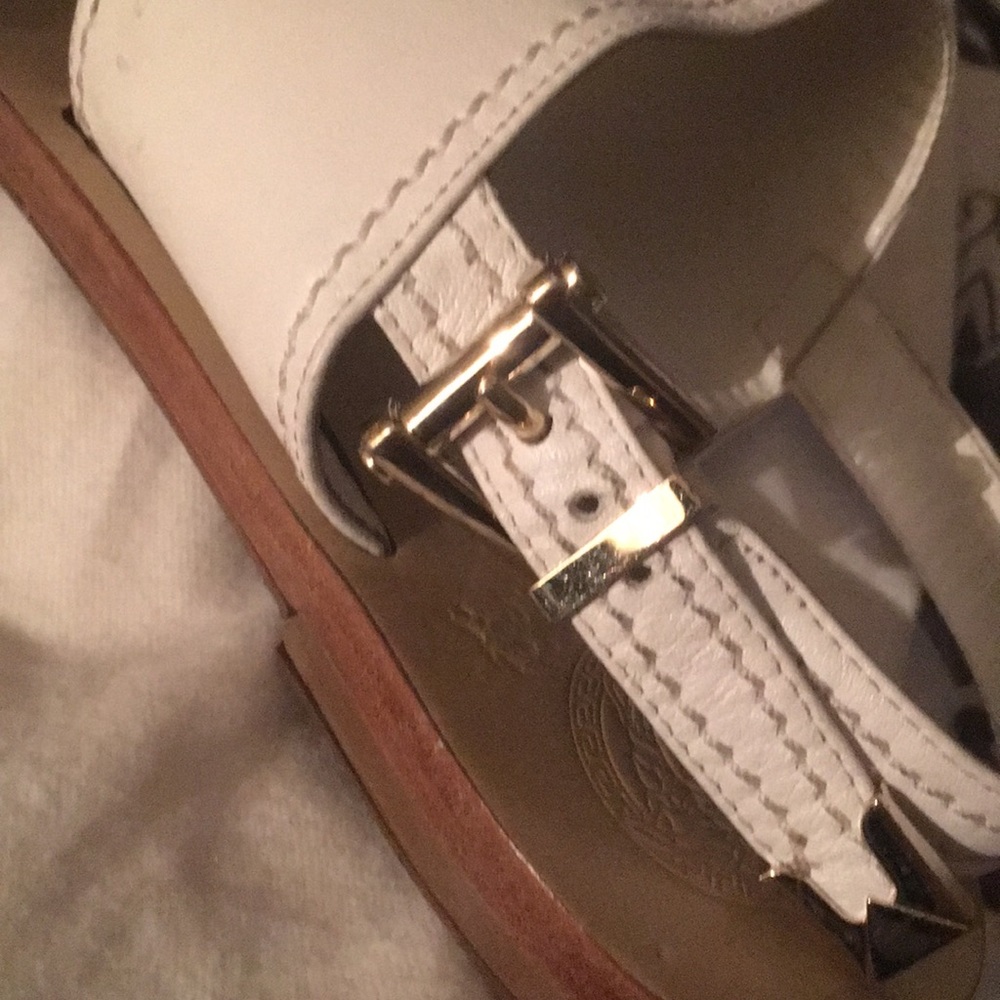 Versace White and Gold Sandals - Picture 5 of 6